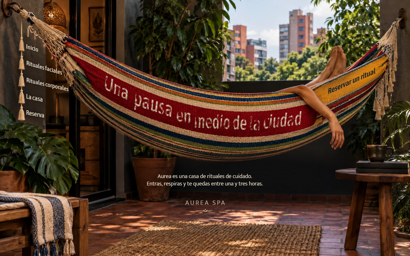 Primera pantalla del demo Aurea Spa, plan Premium