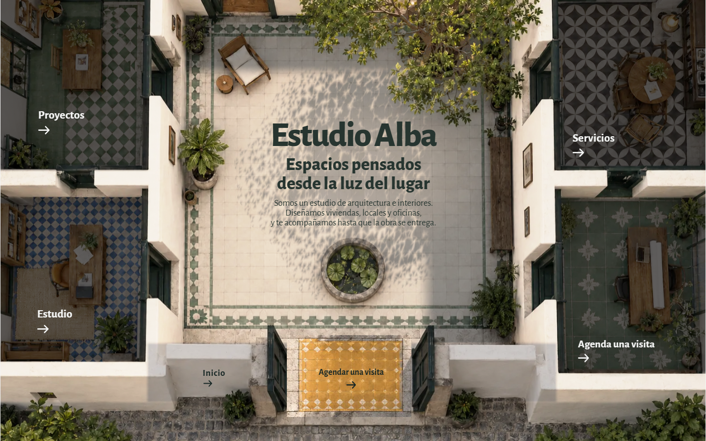 Primera pantalla del demo Estudio Alba, plan Premium