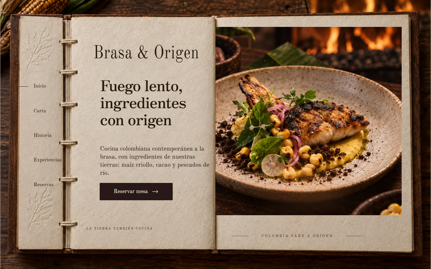Primera pantalla de Brasa & Origen en el plan Premium
