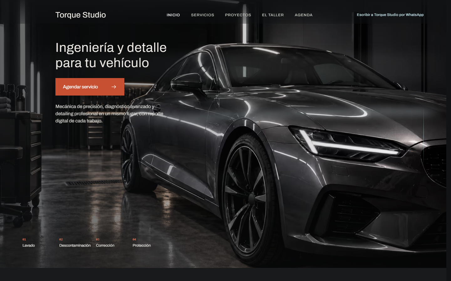 Primera pantalla del demo Torque Studio, plan Premium