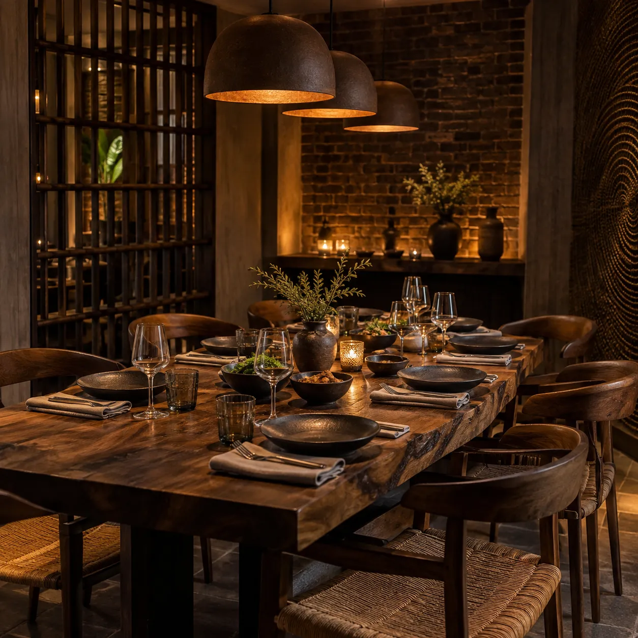 Salón privado con luz cálida